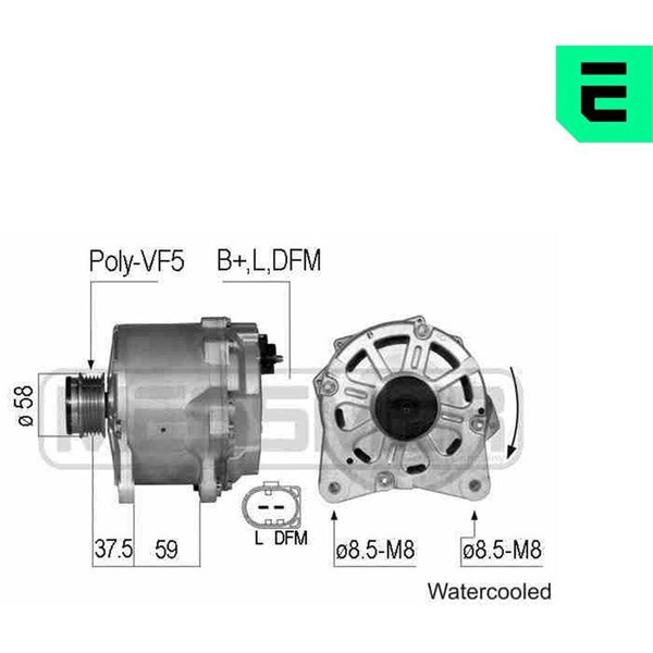 Generator 14V 190A Era oem Oem 210786 ERA OEM