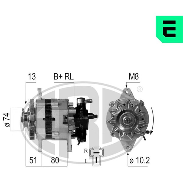 Generator 14V 60A Era oem Oem 210796 ERA OEM