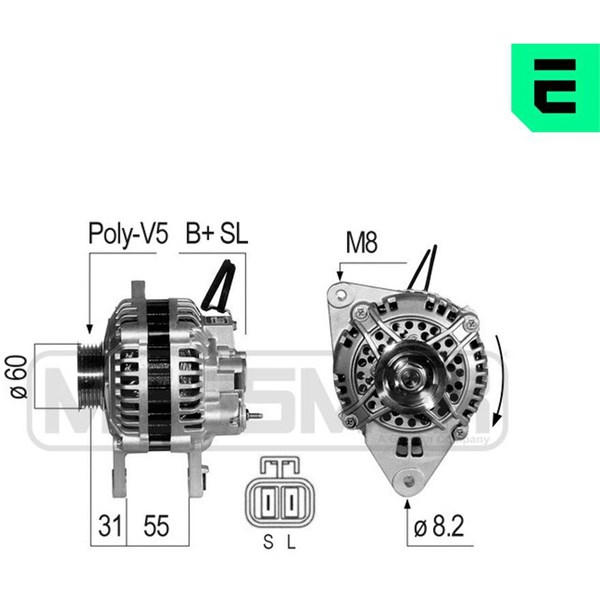 Generator 14V 90A Era oem Oem 210799 ERA OEM