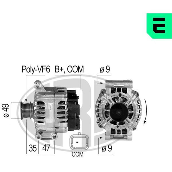 Generator 14V 150A Era oem Oem 210828 ERA OEM