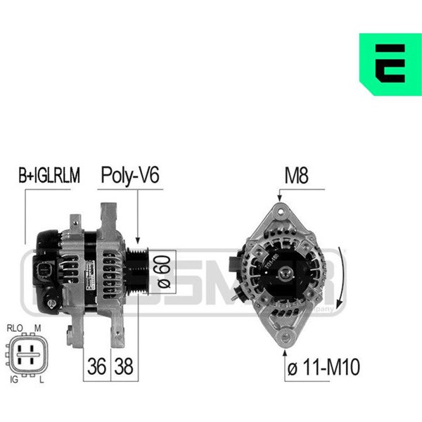 Generator 12V 80A Era oem Oem 210829 ERA OEM