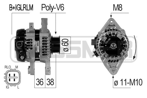 Generator 12V 80A