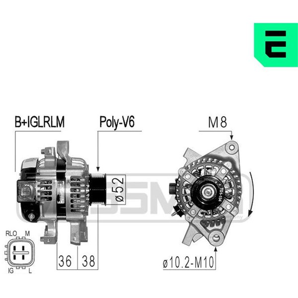 Generator 14V 80A Era oem Oem 210840 ERA OEM