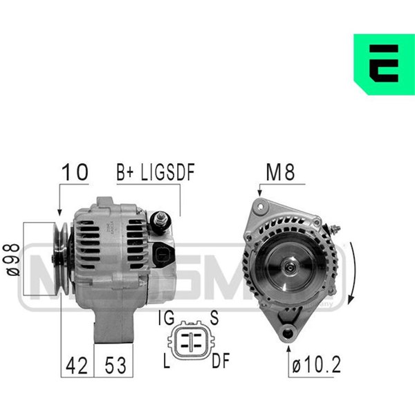Generator 14V 120A Era oem Oem 210846 ERA OEM