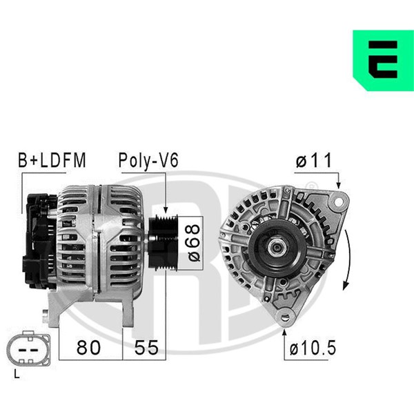Generator 14V 120A Era oem Oem 210847 ERA OEM