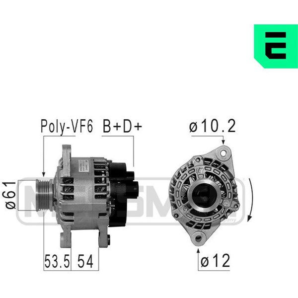 Generator 14V 140A Era oem Oem 210853 ERA OEM