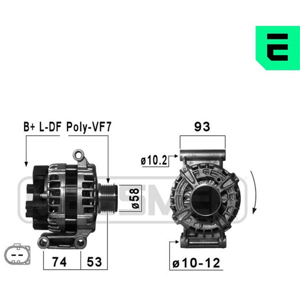 Generator 14V 150A Era oem Oem 210862 ERA OEM