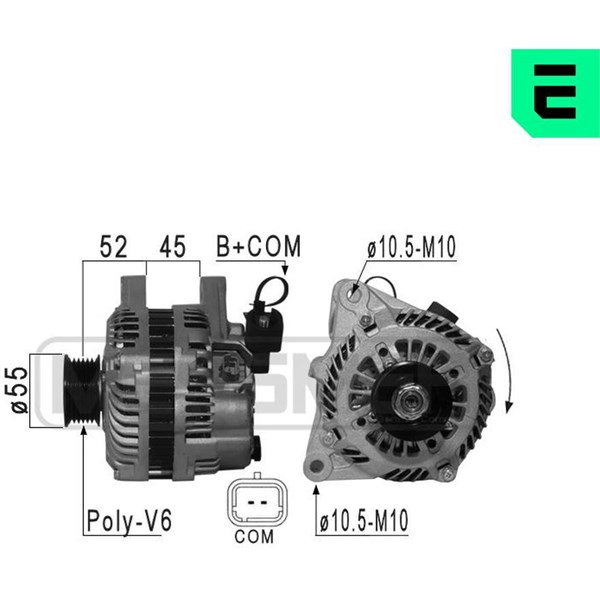 Generator 14V 90A Era oem Oem 210864 ERA OEM