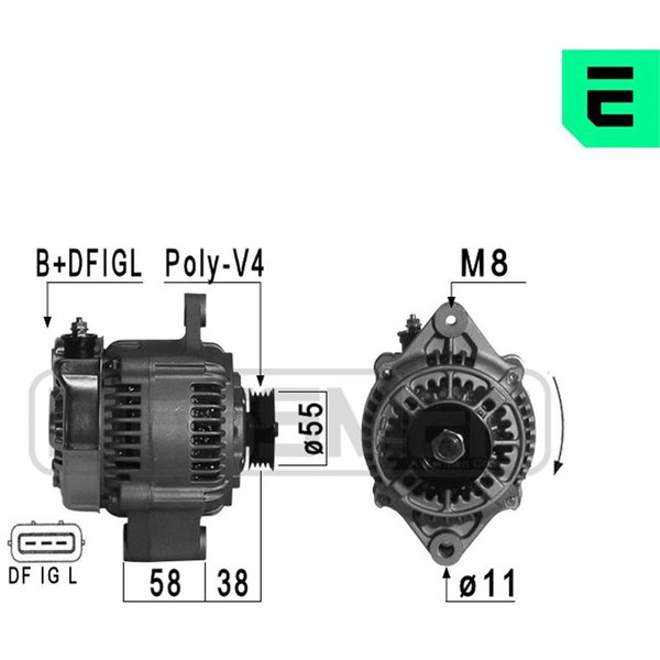 Generator 14V 75A Era oem Oem 210869 ERA OEM
