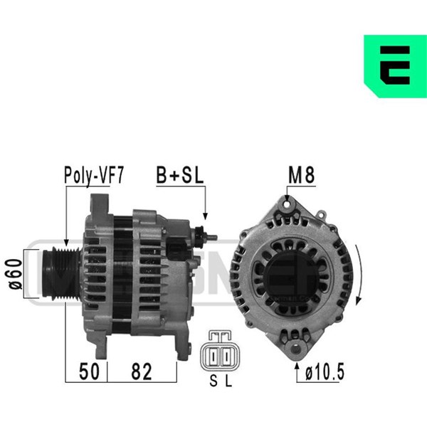 Generator 14V 135A Era oem Oem 210871 ERA OEM