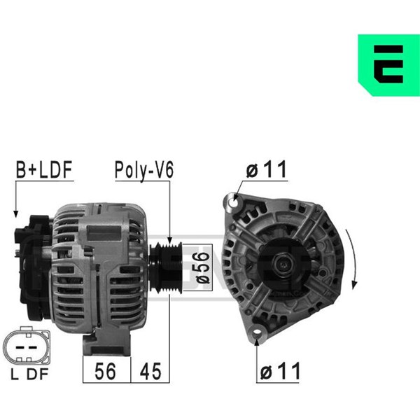 Generator 14V 120A Era oem Oem 210891 ERA OEM