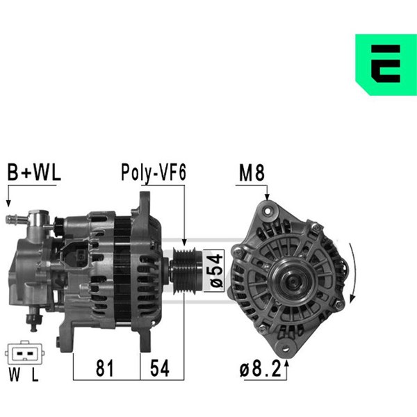 Generator 14V 100A Era oem Oem 210906 ERA OEM