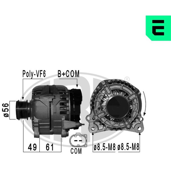 Generator 14V 140A Era oem Oem 210927 ERA OEM