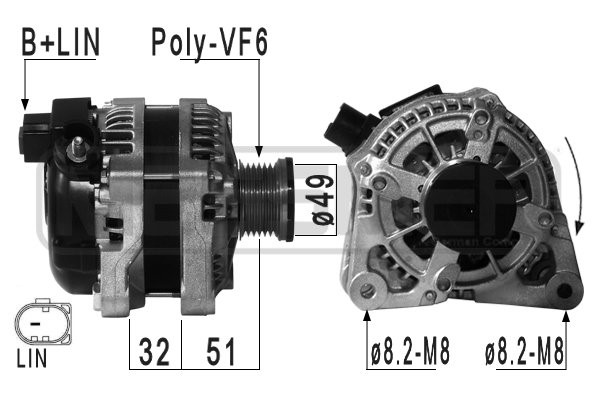 Generator 14V 120A
