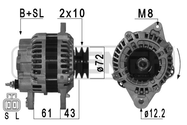 Generator 14V 120A