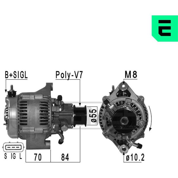 Generator 14V 120A Era oem Oem 210961 ERA OEM