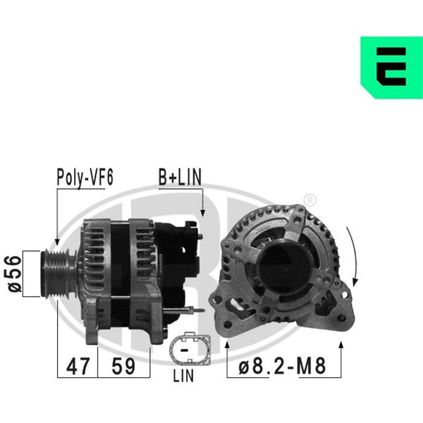 Generator 14V 140A Era oem Oem 210974 ERA OEM