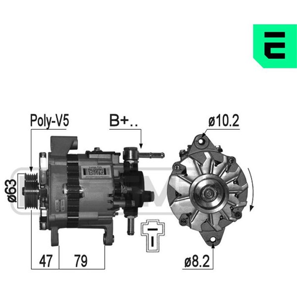 Generator 14V 75A Era oem Oem 210998 ERA OEM