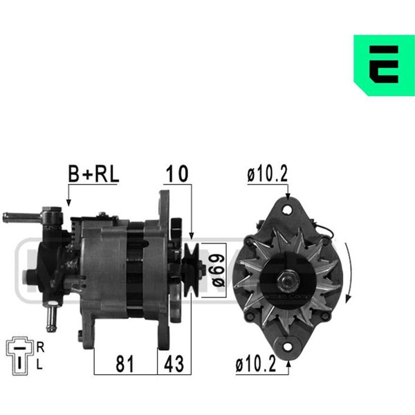 Generator 14V 65A Era oem Oem 210999 ERA OEM
