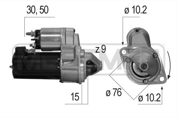 Startmotor 12V