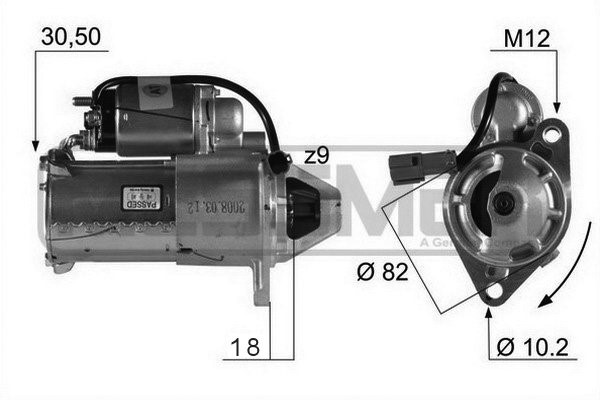 Startmotor 12V