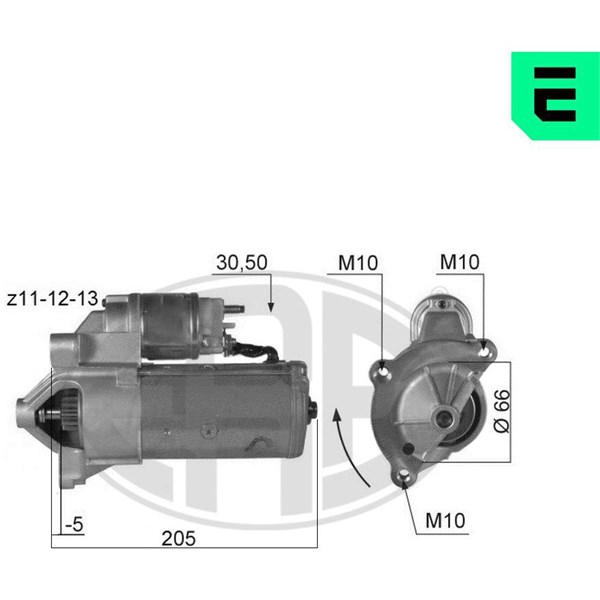 Startmotor 12V Era oem Oem 220148 ERA OEM