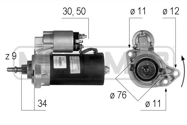 Startmotor 12V