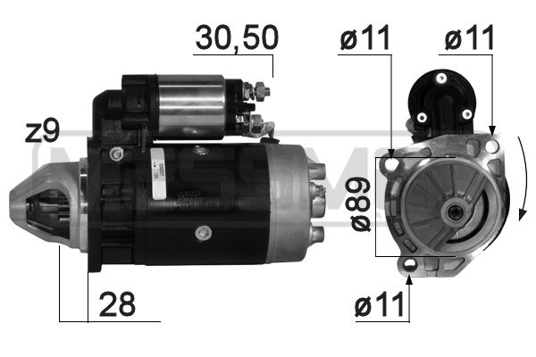 Startmotor 12V