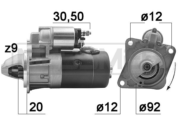 Startmotor 12V