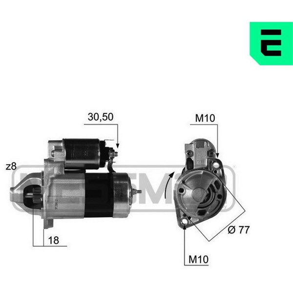 Startmotor 12V Era oem Oem 220381 ERA OEM