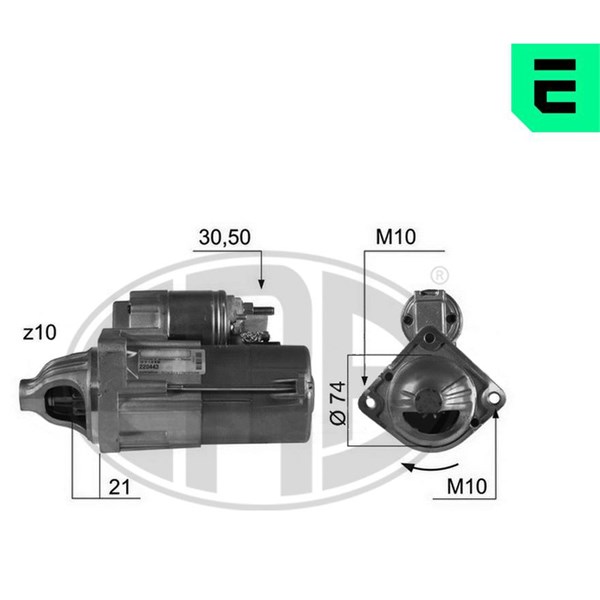 Startmotor 12V Era oem Oem 220443 ERA OEM