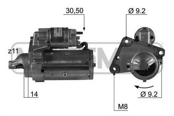 Startmotor 12V