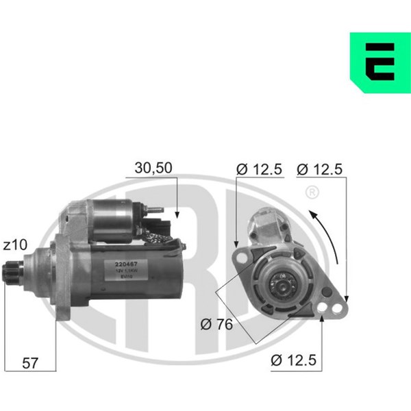 Startmotor 12V Era oem Oem 220467 ERA OEM