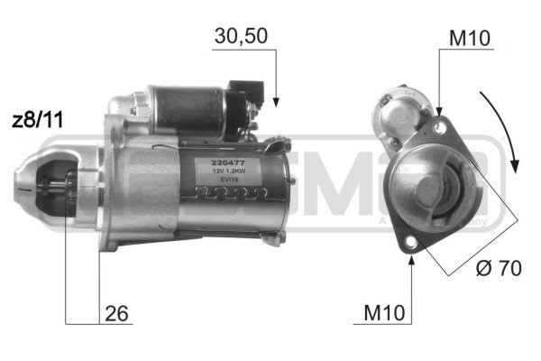 Startmotor 12V