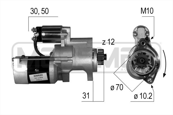 Startmotor 12V