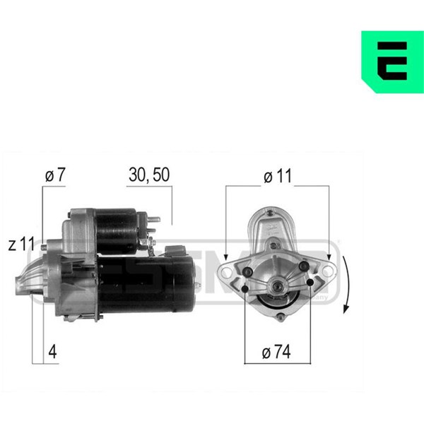 Startmotor 12V Era oem Oem 220582 ERA OEM