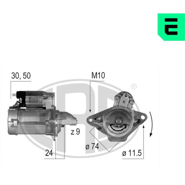 Startmotor 12V Era oem Oem 220637 ERA OEM Startmotor 12V Era oem Oem 220637 ERA OEM