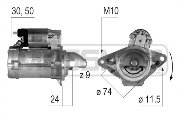 Startmotor 12V