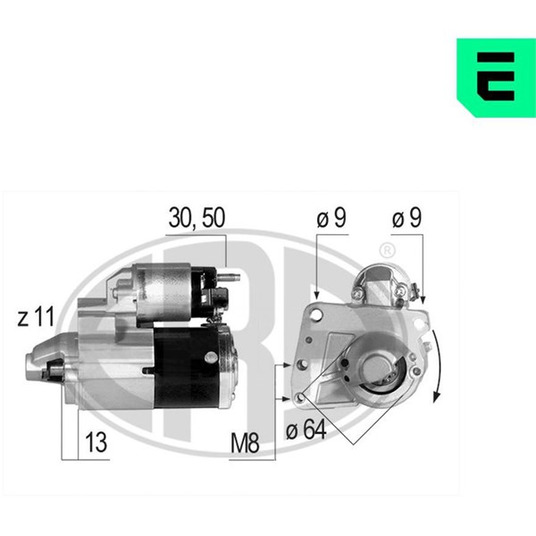 Startmotor 12V Era oem Oem 220638 ERA OEM