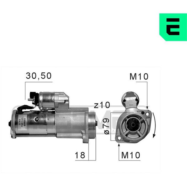 Startmotor 12V Era oem Oem 220669 ERA OEM