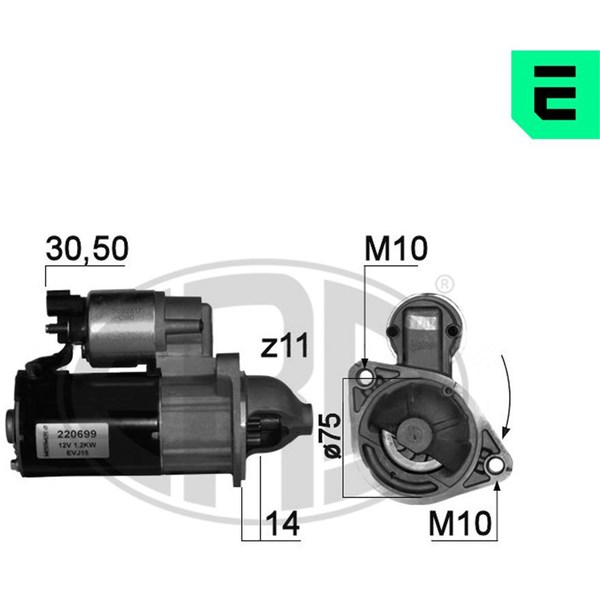 Startmotor 12V Era oem Oem 220699 ERA OEM
