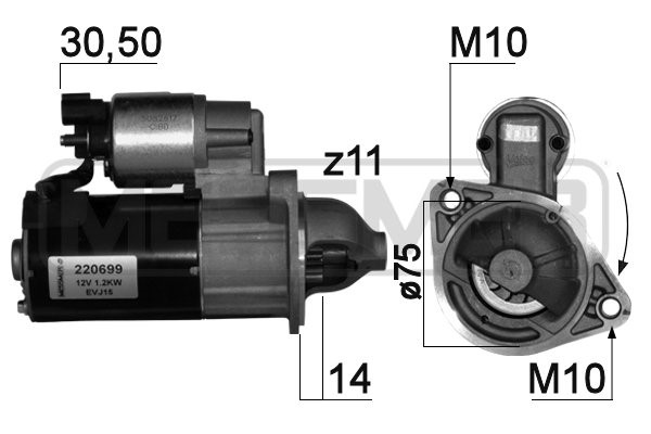 Startmotor 12V