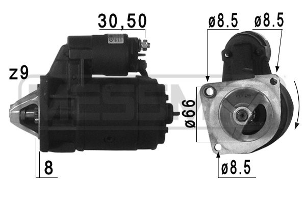 Startmotor 12V