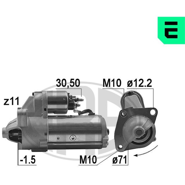 Startmotor 12V Era oem Oem 220796 ERA OEM