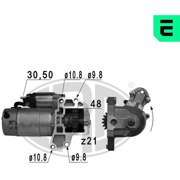 Startmotor 12V Era oem Oem 220801 ERA OEM