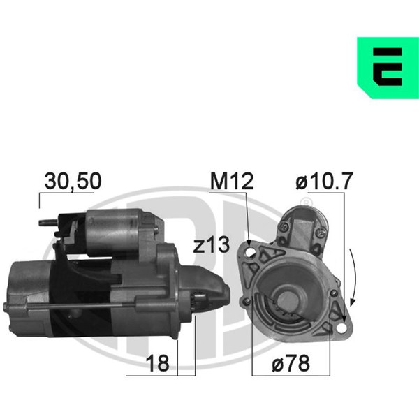 Startmotor 12V Era oem Oem 220802 ERA OEM