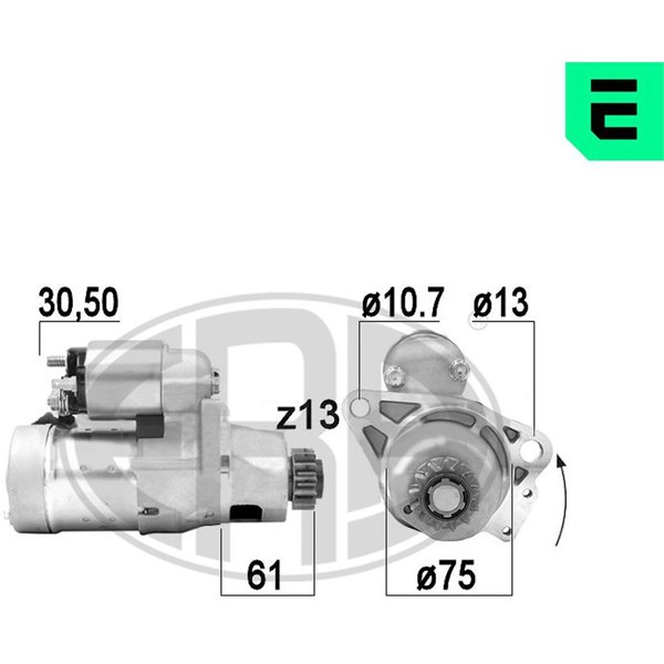 Startmotor 12V Era oem Oem 220845 ERA OEM Startmotor 12V Era oem Oem 220845 ERA OEM