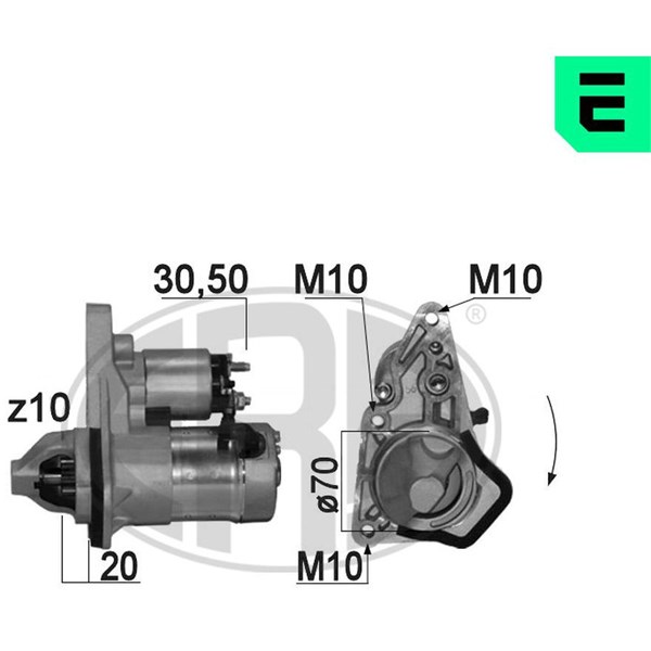 Startmotor 12V Era oem Oem 220846 ERA OEM