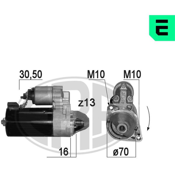 Startmotor 12V Era oem Oem 220868 ERA OEM