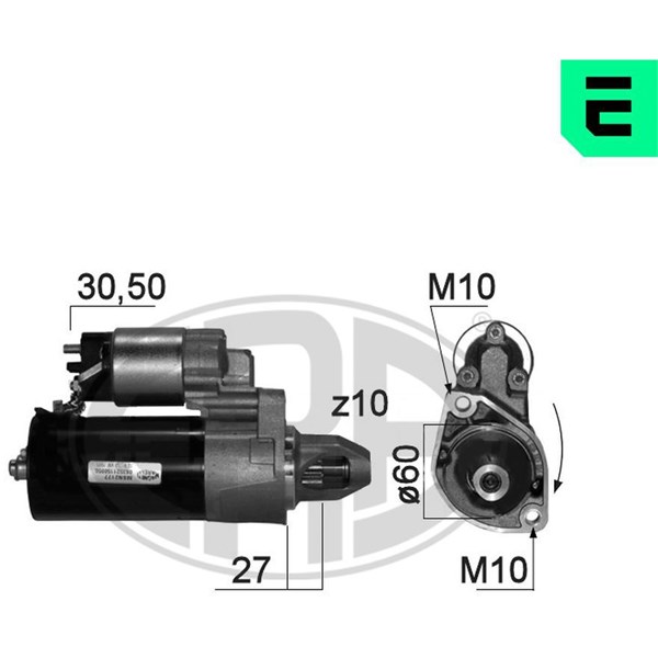 Startmotor 12V Era oem Oem 220872 ERA OEM